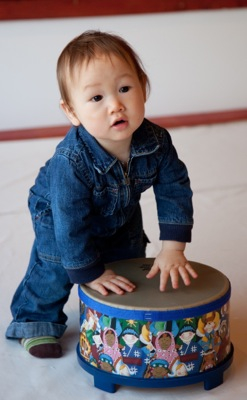 Little boy with drum